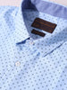 Men's Blue Slim Fit Ditsy Formal Shirt