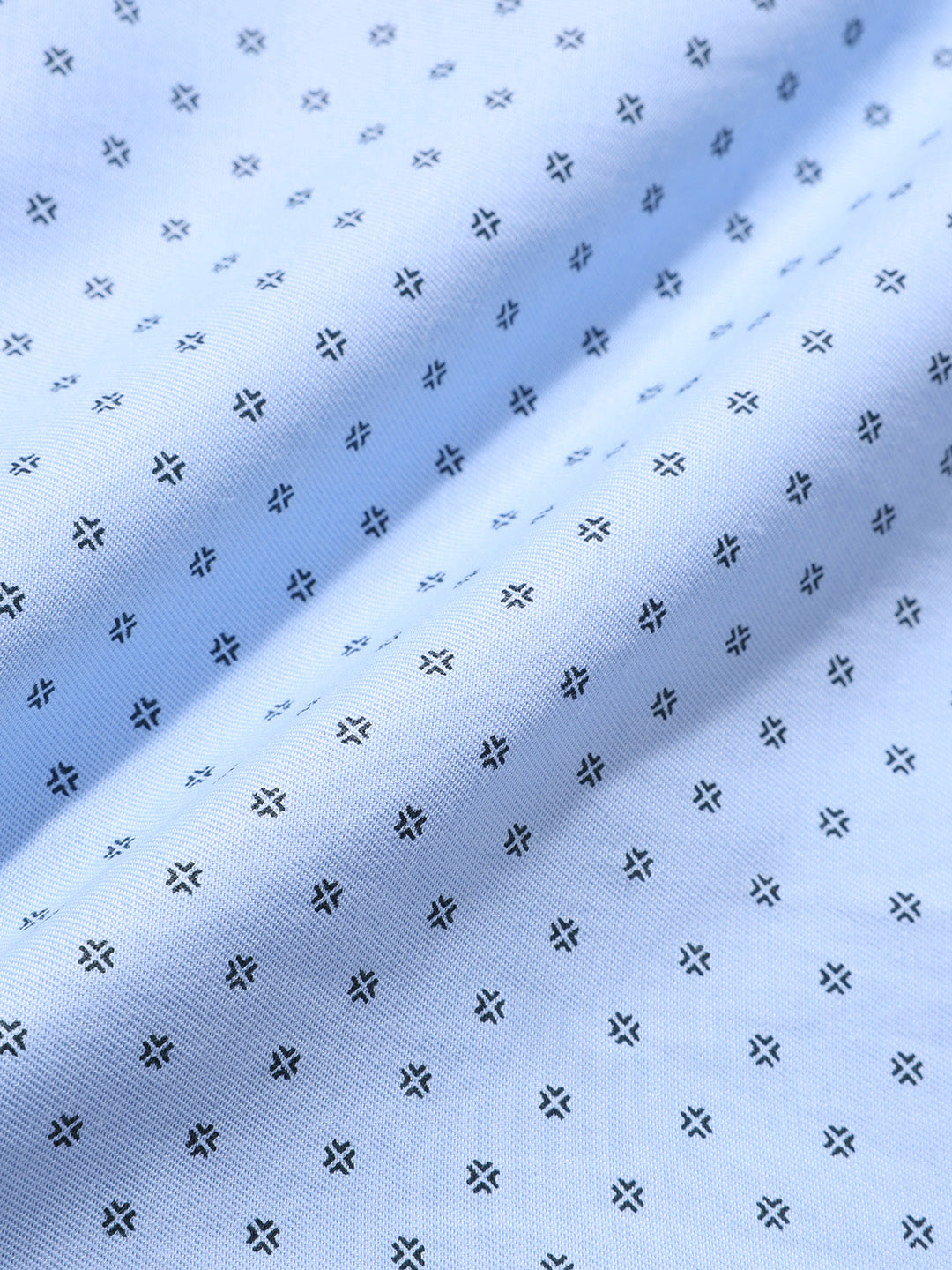 Men's Blue Slim Fit Ditsy Formal Shirt