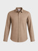 Men's Khaki Slim Fit Solid Casual Shirt