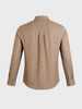 Men's Khaki Slim Fit Solid Casual Shirt