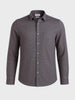 Men's Grey Slim Fit Solid Casual Shirt