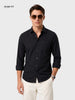 Men's Black Slim Fit Solid Casual Shirt