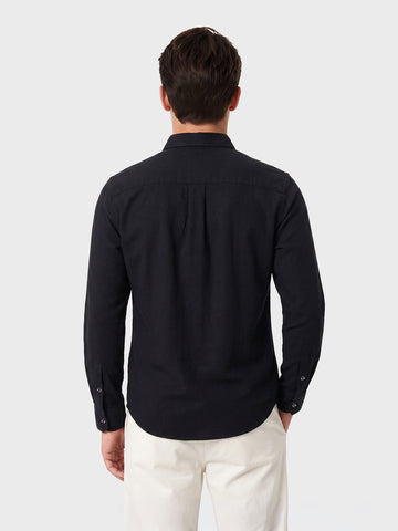 Men's Black Slim Fit Solid Casual Shirt