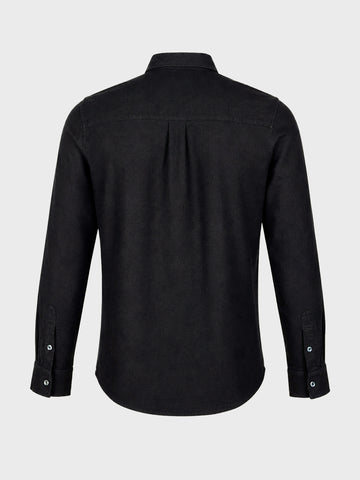 Men's Black Slim Fit Solid Casual Shirt