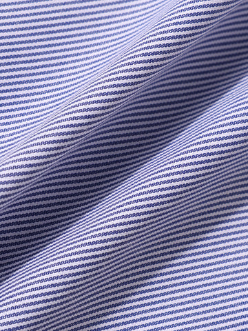 Men's Blue Slim Fit Vertical Stripes Formal Shirt