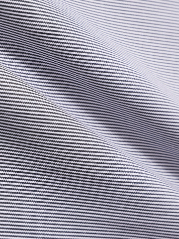 Men's Black Slim Fit Vertical Stripes Formal Shirt