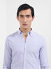 Men's Blue Slim Fit Vertical Stripes Formal Shirt