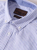 Men's Blue Slim Fit Vertical Stripes Formal Shirt