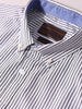 Men's Black Slim Fit Vertical Stripes Formal Shirt