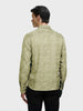 Men's Green Slim Fit Textured Casual Shirt