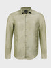Men's Green Slim Fit Textured Casual Shirt