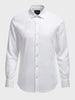 Men's White Slim Fit Textured Casual Shirt