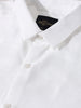 Men's White Slim Fit Textured Casual Shirt