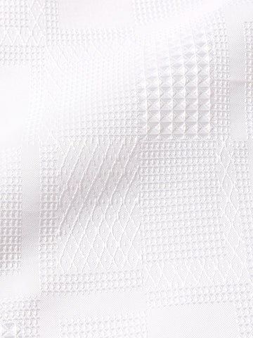 Men's White Slim Fit Textured Casual Shirt