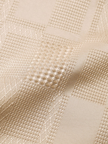 Men's Beige Slim Fit Textured Casual Shirt