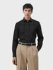 Men's Black Slim Fit Textured Casual Shirt