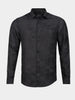 Men's Black Slim Fit Textured Casual Shirt