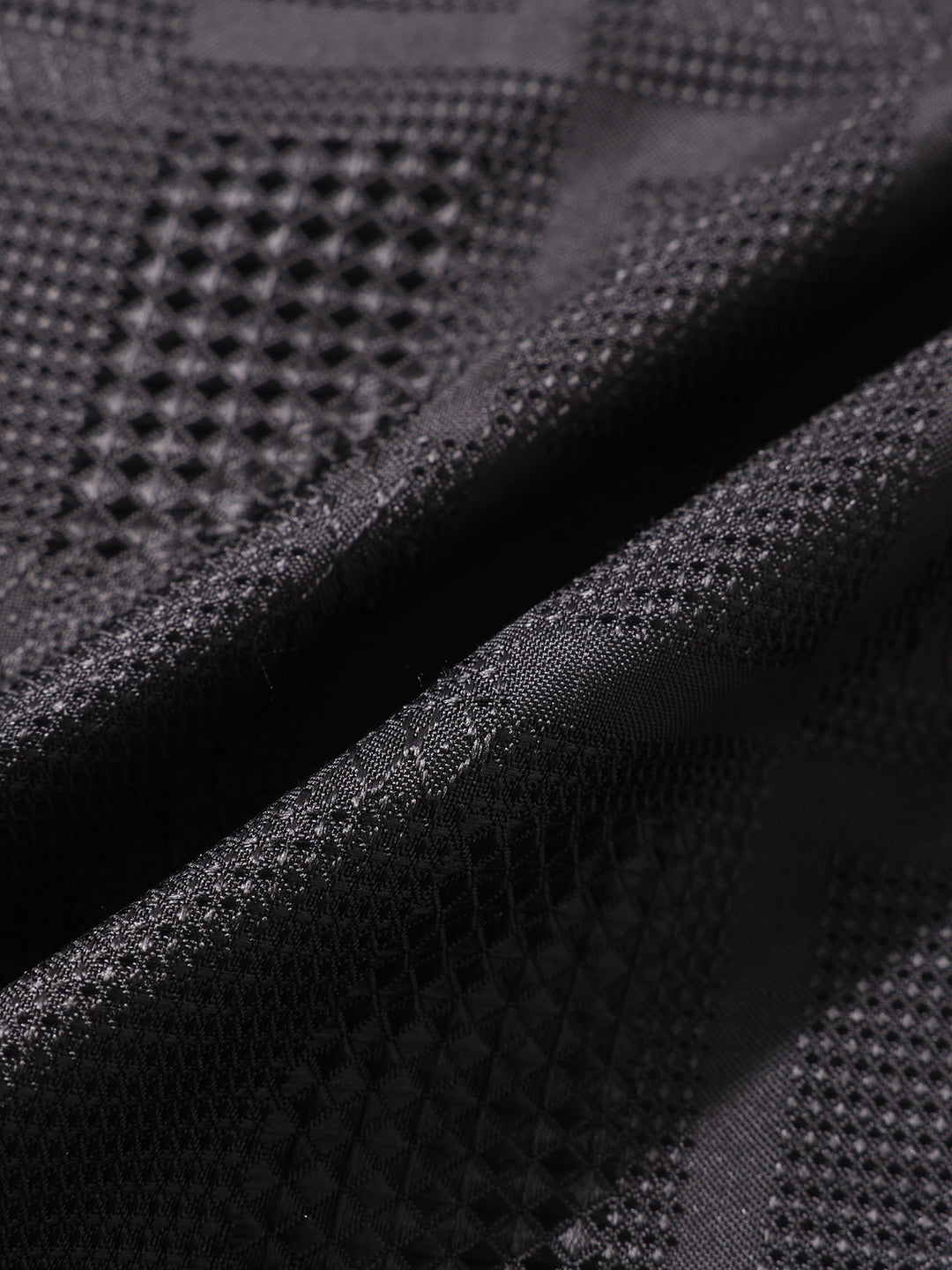 Men's Black Slim Fit Textured Casual Shirt