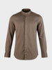Men's Beige Slim Fit Solid Casual Shirt