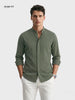 Men's Green Slim Fit Solid Casual Shirt