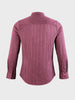 Men's Maroon Slim Fit Solid Casual Shirt