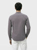 Men's Grey Slim Fit Solid Casual Shirt