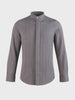 Men's Grey Slim Fit Solid Casual Shirt