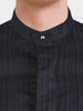 Men's Black Slim Fit Solid Casual Shirt