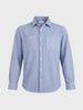 Men's Blue Relaxed Fit Textured Casual Shirt