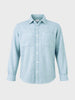 Men's Blue Oversized Fit Textured Casual Shirt