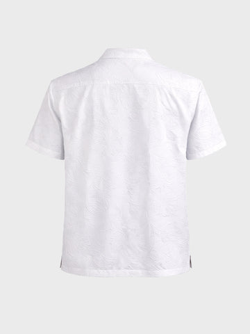 Men's White Relaxed Fit Solid Casual Shirt