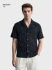 Men's Black Relaxed Fit Solid Casual Shirt