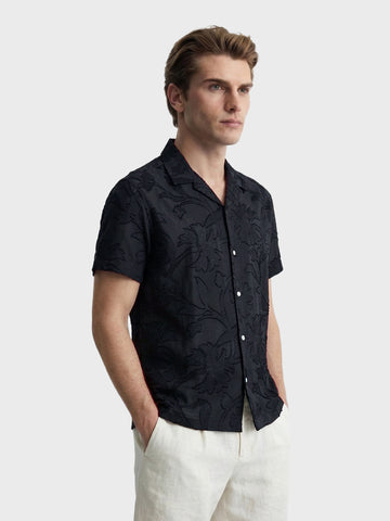 Men's Black Relaxed Fit Solid Casual Shirt