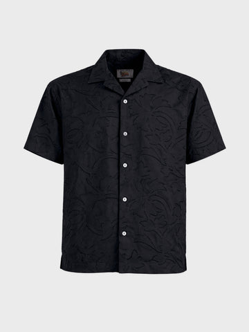 Men's Black Relaxed Fit Solid Casual Shirt