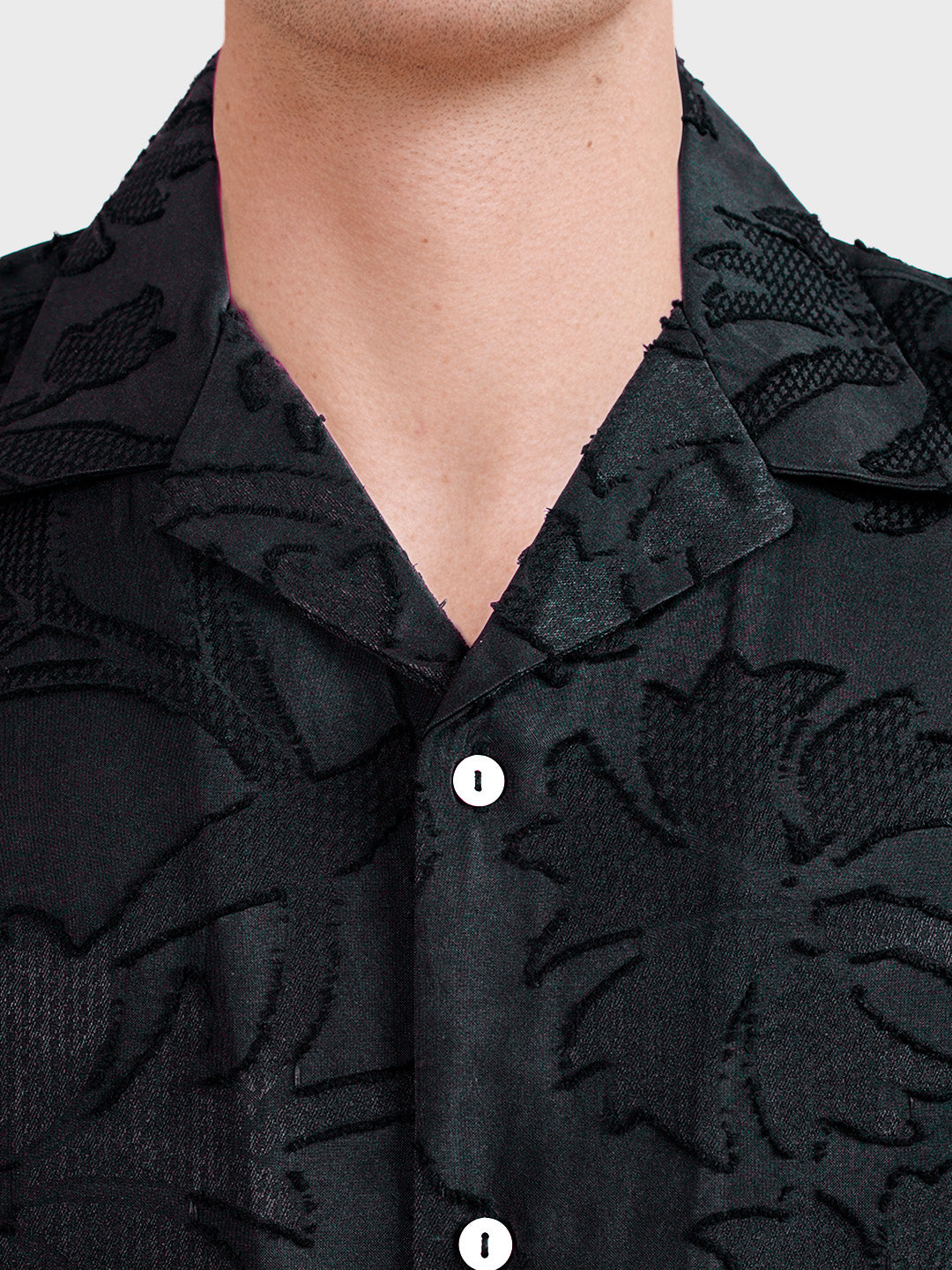 Men's Black Relaxed Fit Solid Casual Shirt