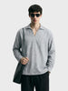 Men's Grey Relaxed Fit Textured Casual Shirt