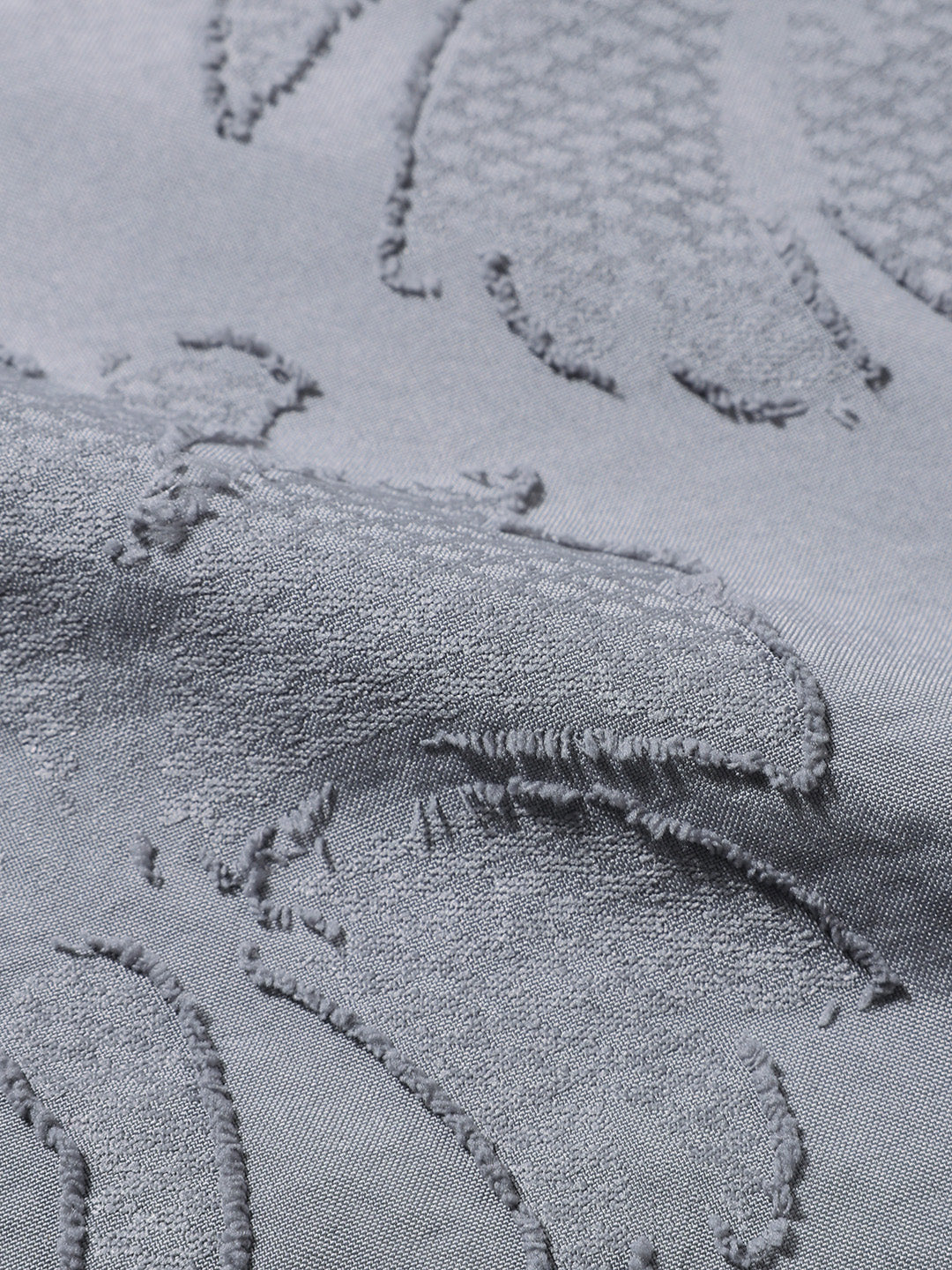 Men's Grey Relaxed Fit Textured Casual Shirt