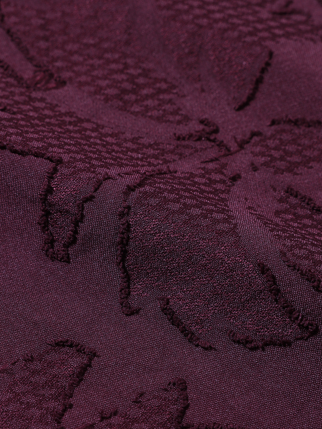 Men's Maroon Relaxed Fit Textured Casual Shirt