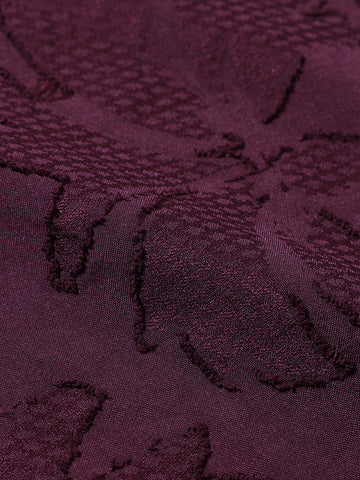 Men's Maroon Relaxed Fit Textured Casual Shirt