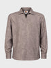 Men's Khaki Relaxed Fit Textured Casual Shirt