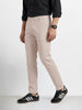 Men's White Slim Fit Solid Casual Chinos