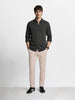 Men's White Slim Fit Solid Casual Chinos