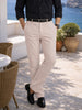 Men's White Slim Fit Solid Casual Chinos