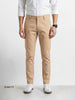 Men's Beige Slim Fit Solid Casual Chinos