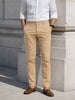 Men's Beige Slim Fit Solid Casual Chinos