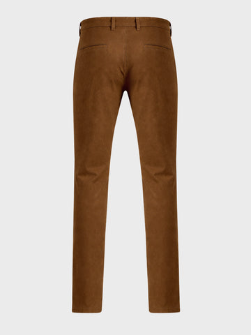 Men's Brown Slim Fit Solid Casual Chinos