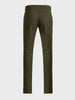 Men's Olive Slim Fit Solid Casual Chinos