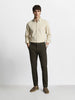Men's Grey Slim Fit Solid Casual Chinos