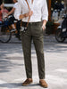 Men's Grey Slim Fit Solid Casual Chinos