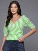 Freehand by The Indian Garage Co Women Fitted Textured Wrap Top